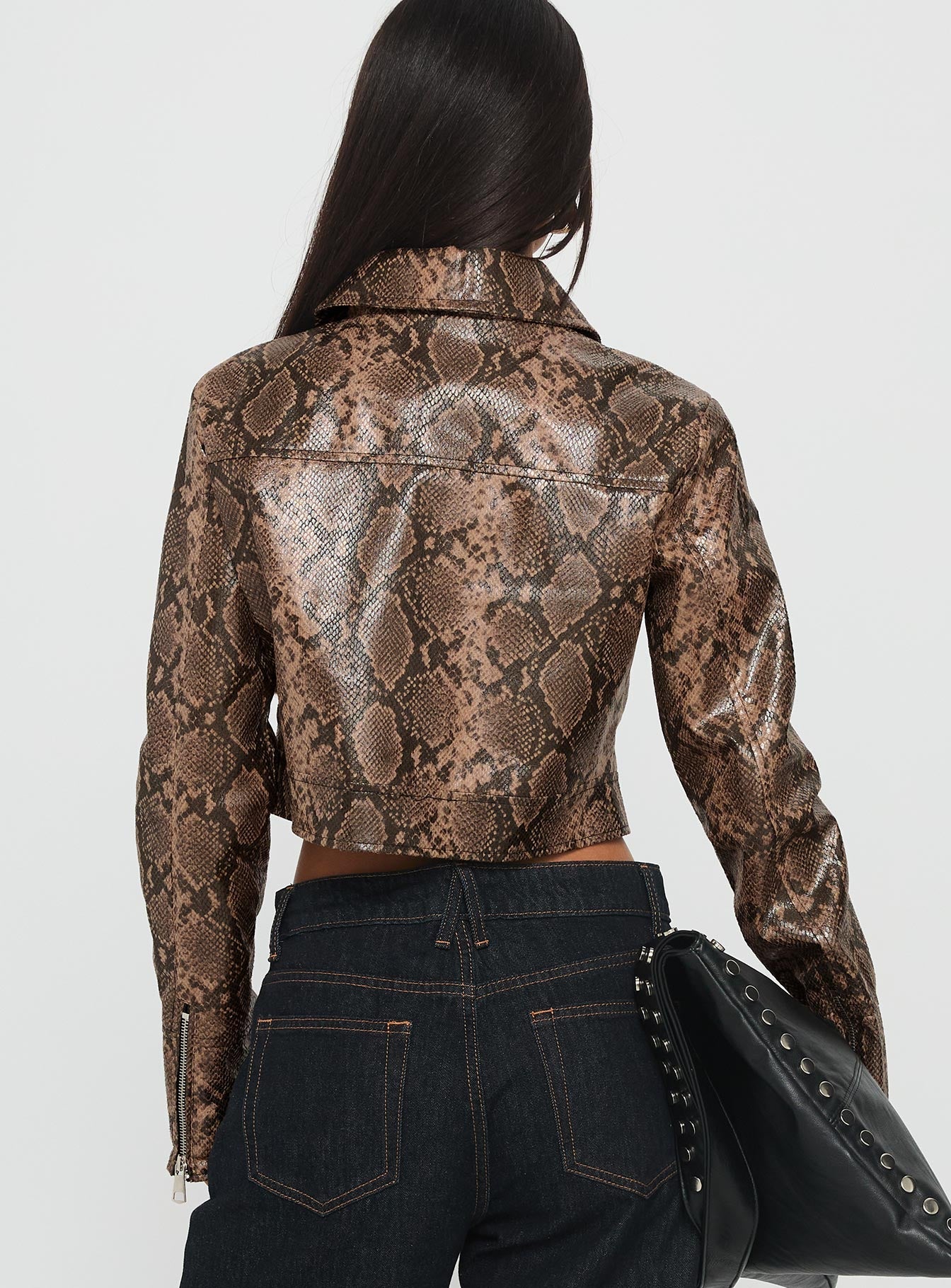 Tindra Cropped Jacket Snake
