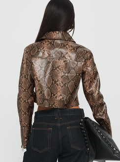 Tindra Cropped Jacket Snake
