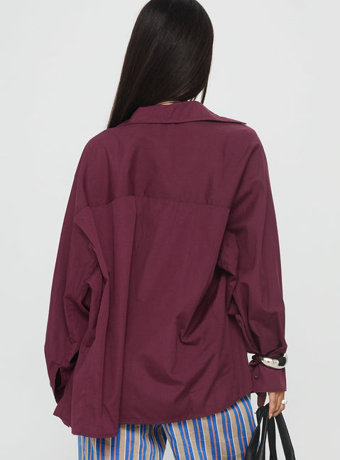 Nereida Long Sleeve Shirt Plum