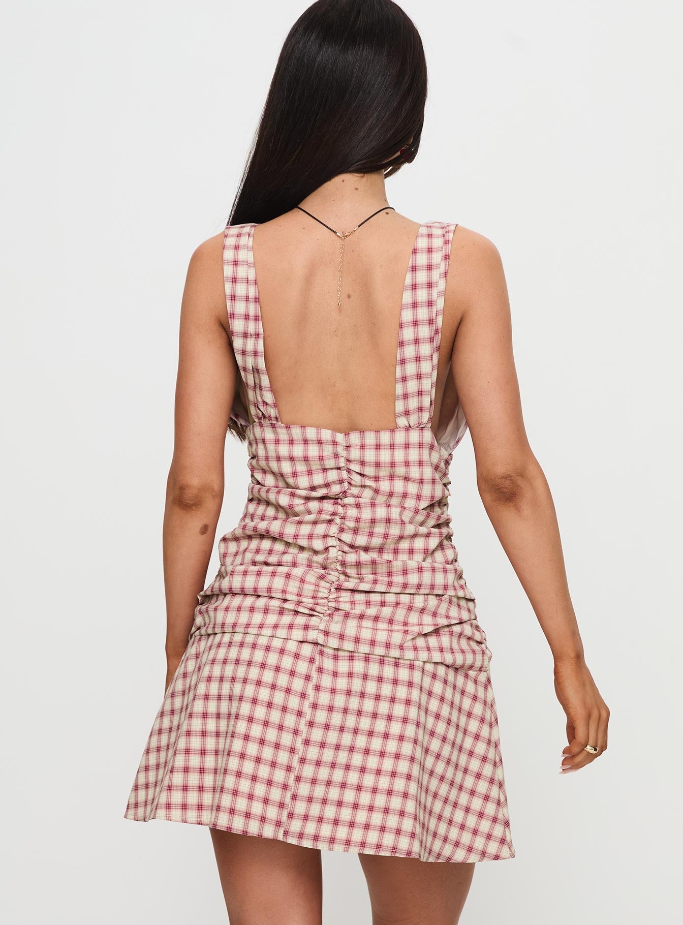 Midwest Mini Dress Red Check