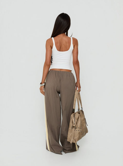 Lunea Concealed Waistband Pants Charcoal Stripe