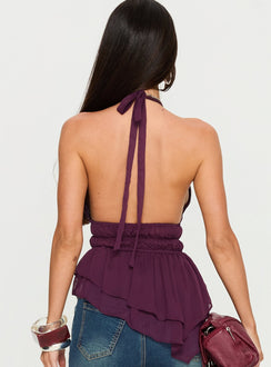 Lay It Halter Top Mauve