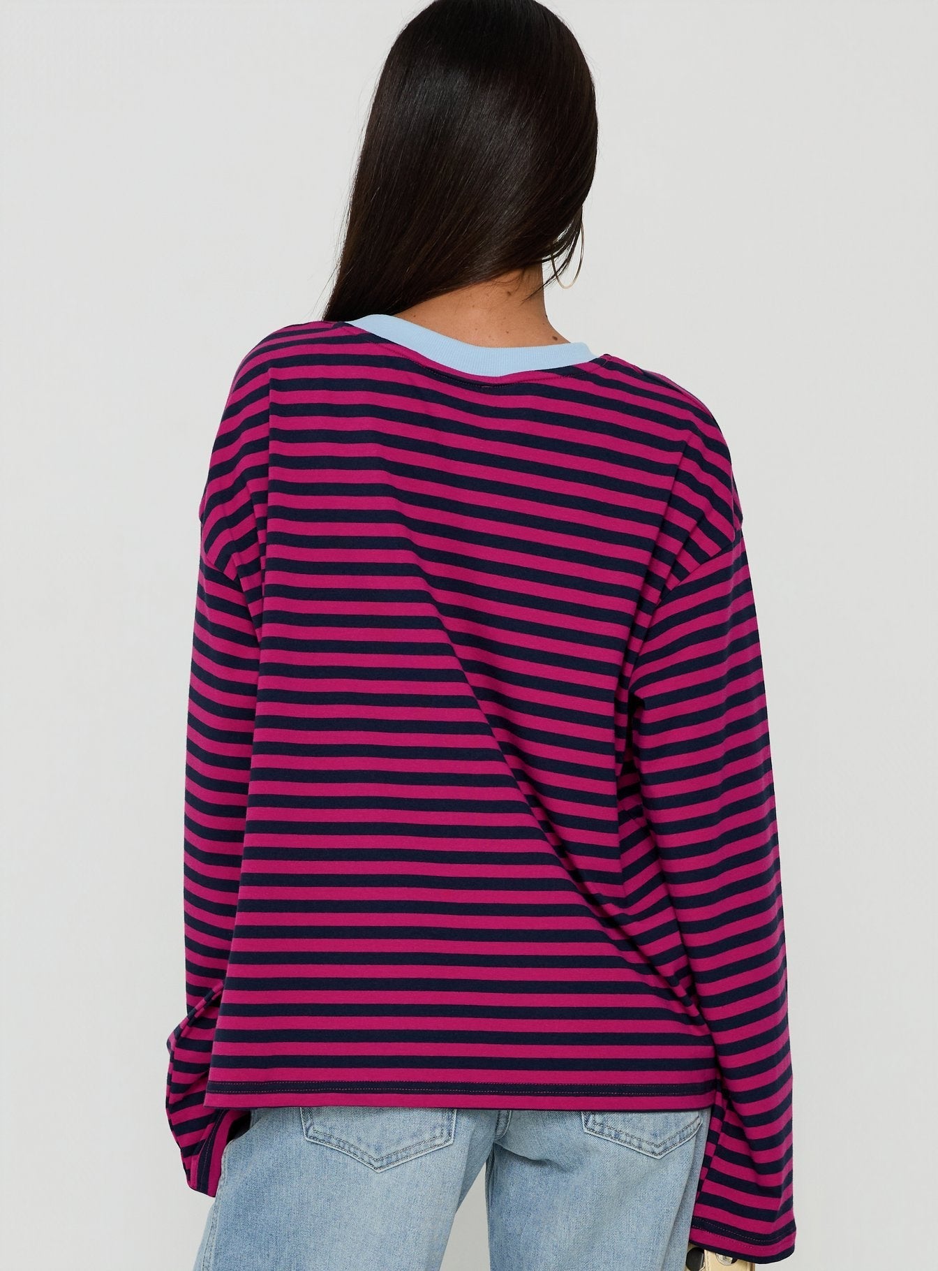Art Archives Long Sleeve Graphic Top Multi Stripe