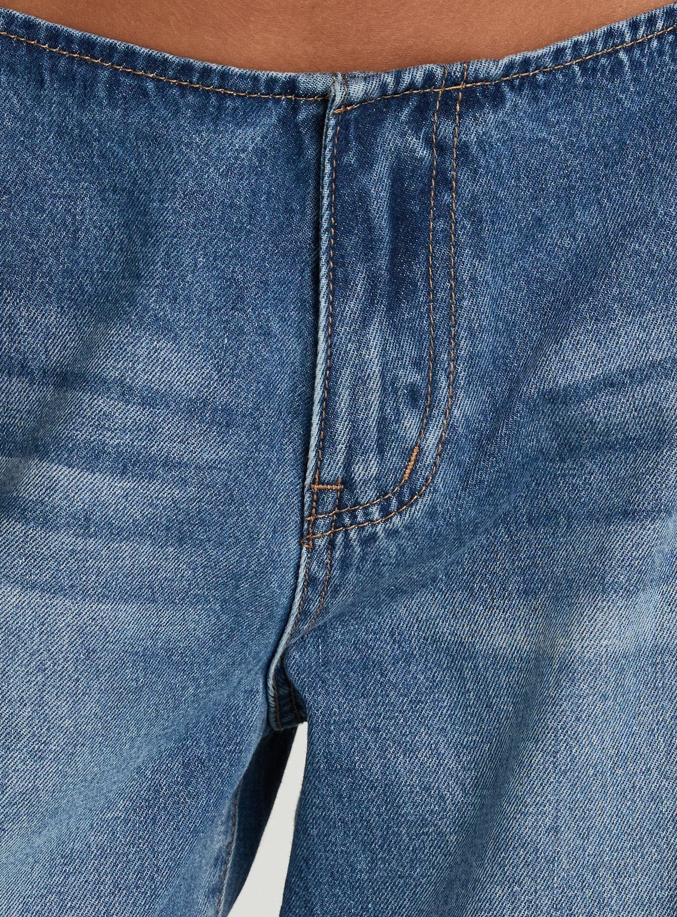 Roamer No Waist Low Rise Super Baggy Vintage Mid Blue