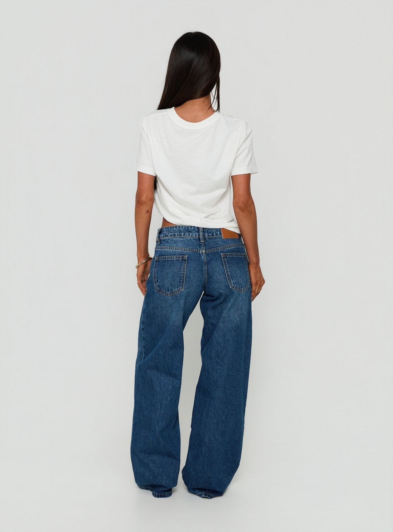 Ellanor Low Rise Straight Leg Jeans Vintage Dark Blue