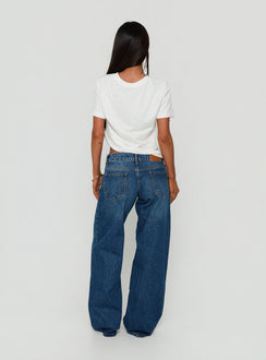 Ellanor Low Rise Straight Leg Jeans Vintage Dark Blue