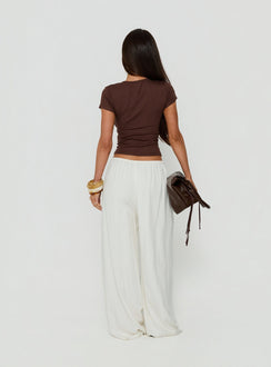 Peacemaker Tie Waist Relaxed Pants Off-White
