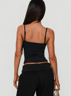 Daily Define Thin Strap Classic Tank Top Black
