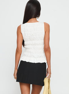 Carsyn Pleat Mini Skirt Black