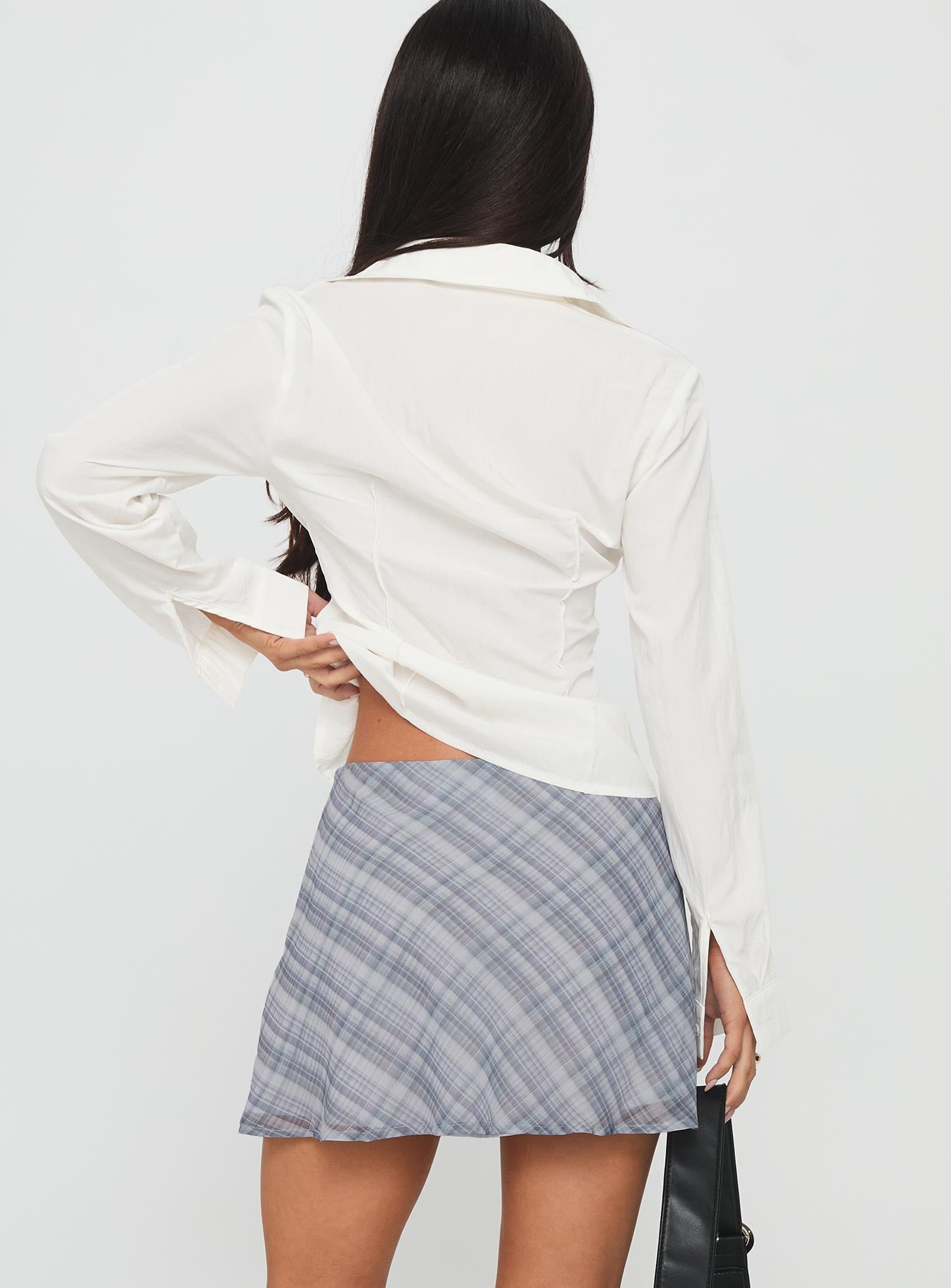 Feed The Soul Mini Skirt Grey Multi