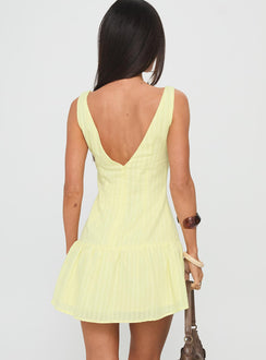 Modestie Mini Dress Lemon