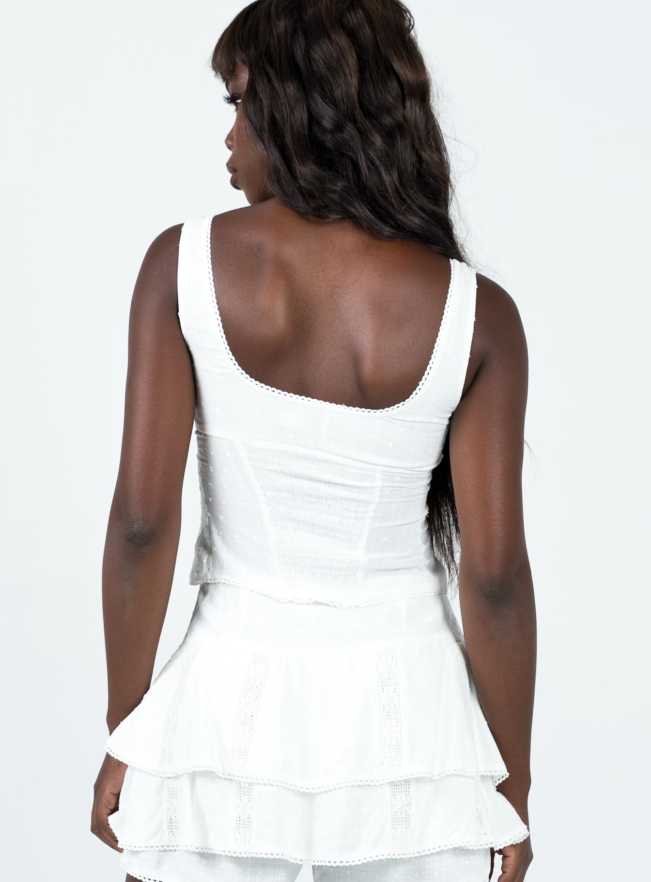 product Princess Polly Sleeveless Square Neck  Cheyla Top White