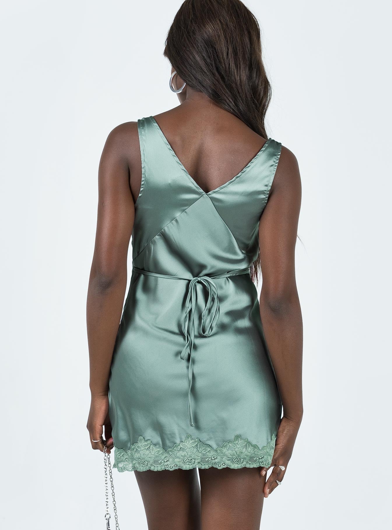 product Princess Polly Asymmetric Neckline  Athenia Mini Dress Green