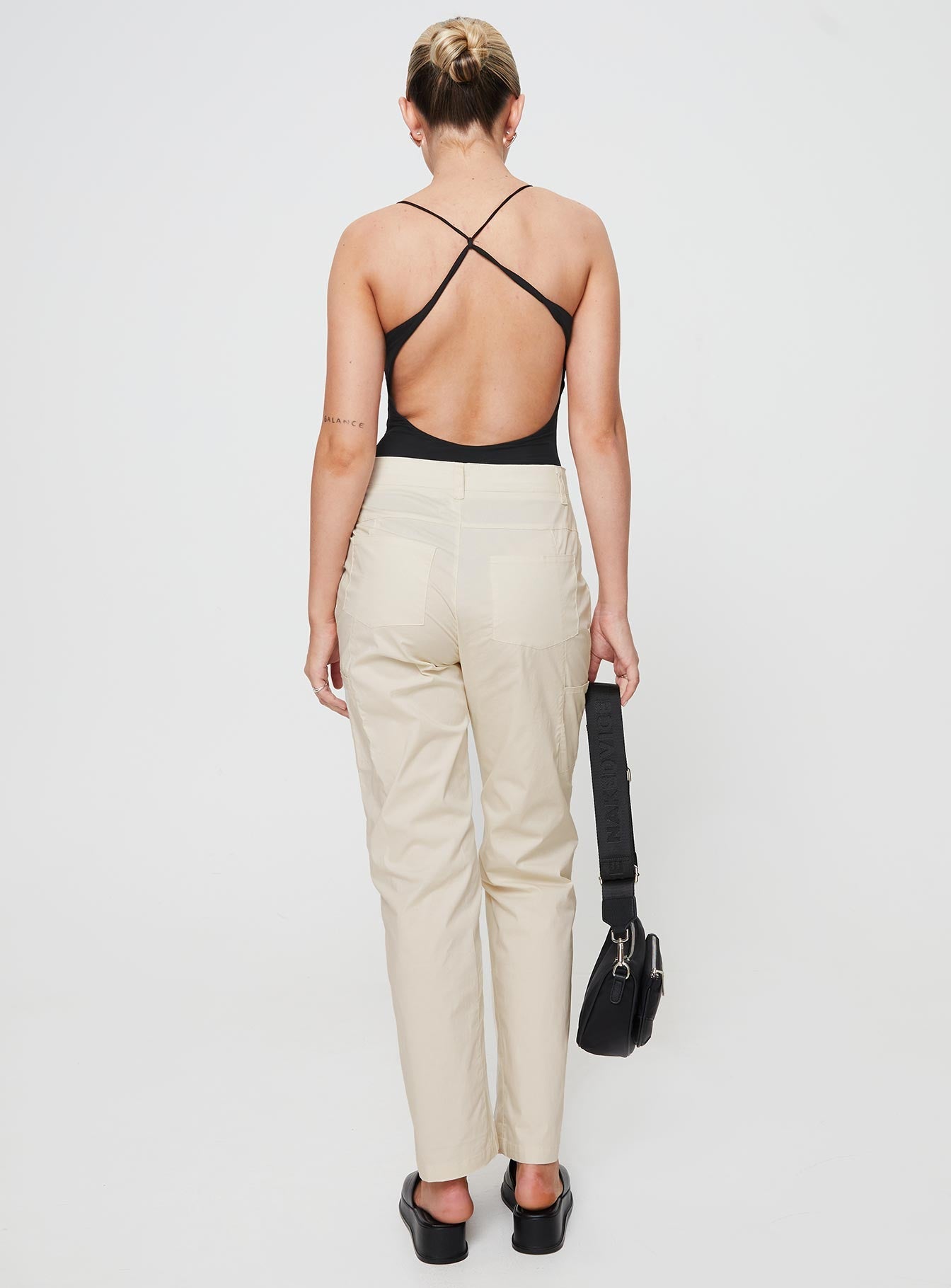 product Princess Polly High Waisted Pants  Ryliana Cargo Pants Beige