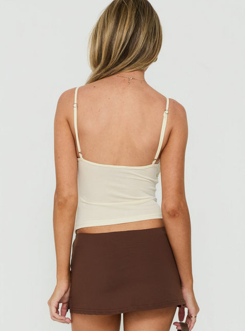 Edalie Layered Bralette Top Butter Yellow