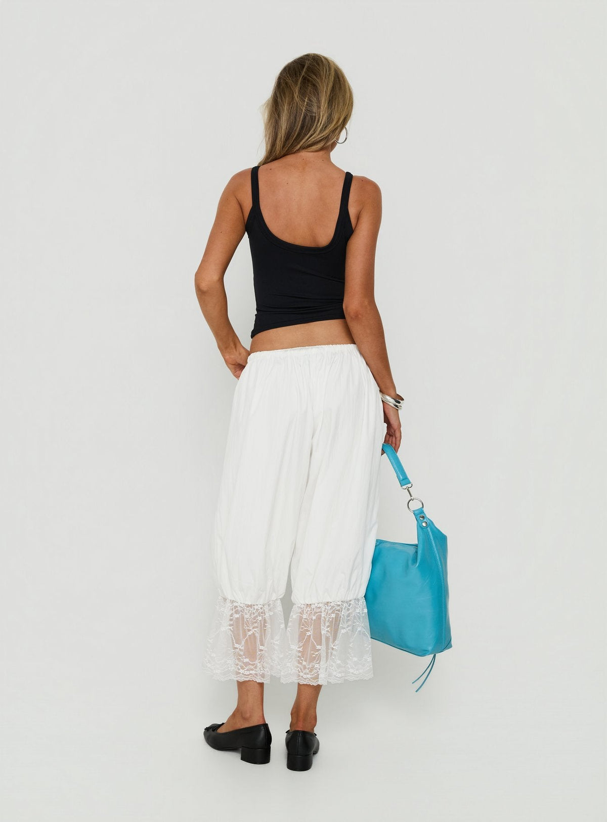 Daiana Lace Culotte Pants Cream