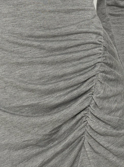 Neriya Ruched Long Sleeve Playsuit Grey