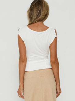 Sommerset Cowl Neck Top White