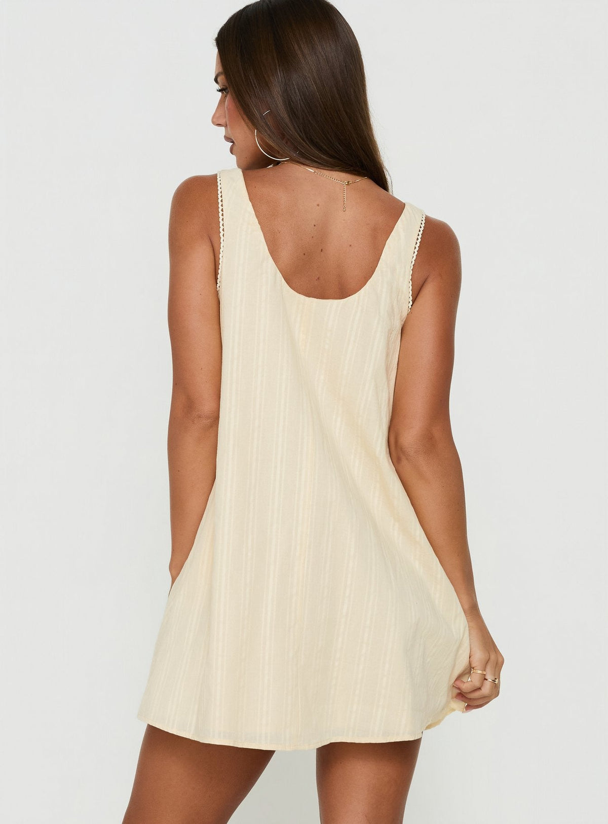 Antiquity Swing Mini Dress Butter Yellow