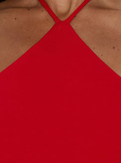 Kylianne Arrowneck Playsuit Red