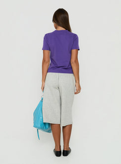 Tynen Baggy Longline Sweatshorts Grey Marle