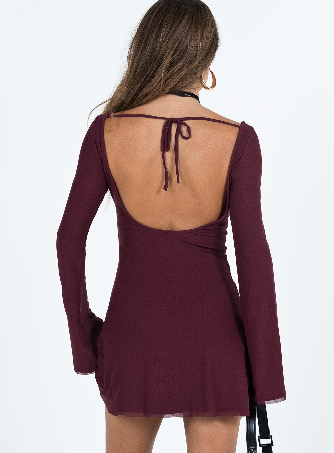 Lukea Long Sleeve Mini Dress Mauve Petite