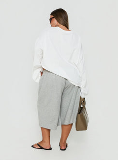 Nikko Longline Fleece Shorts Grey Marle Curve