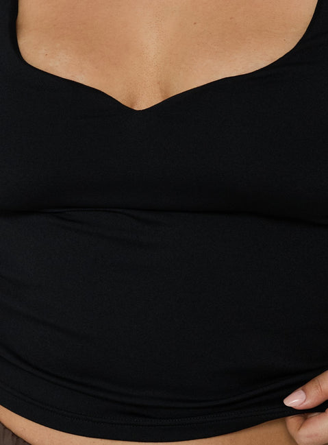 Evangelene Long Sleeve Top Black Curve