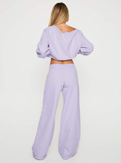 Dodie Wide Leg Pants Washed Lavender