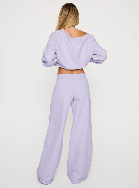 Dodie Wide Leg Pants Washed Lavender