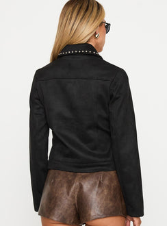 Hurleigh Faux Suede Jacket Black