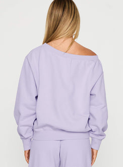 Wellness Off The Shoulder Jumper Washed Lavender
