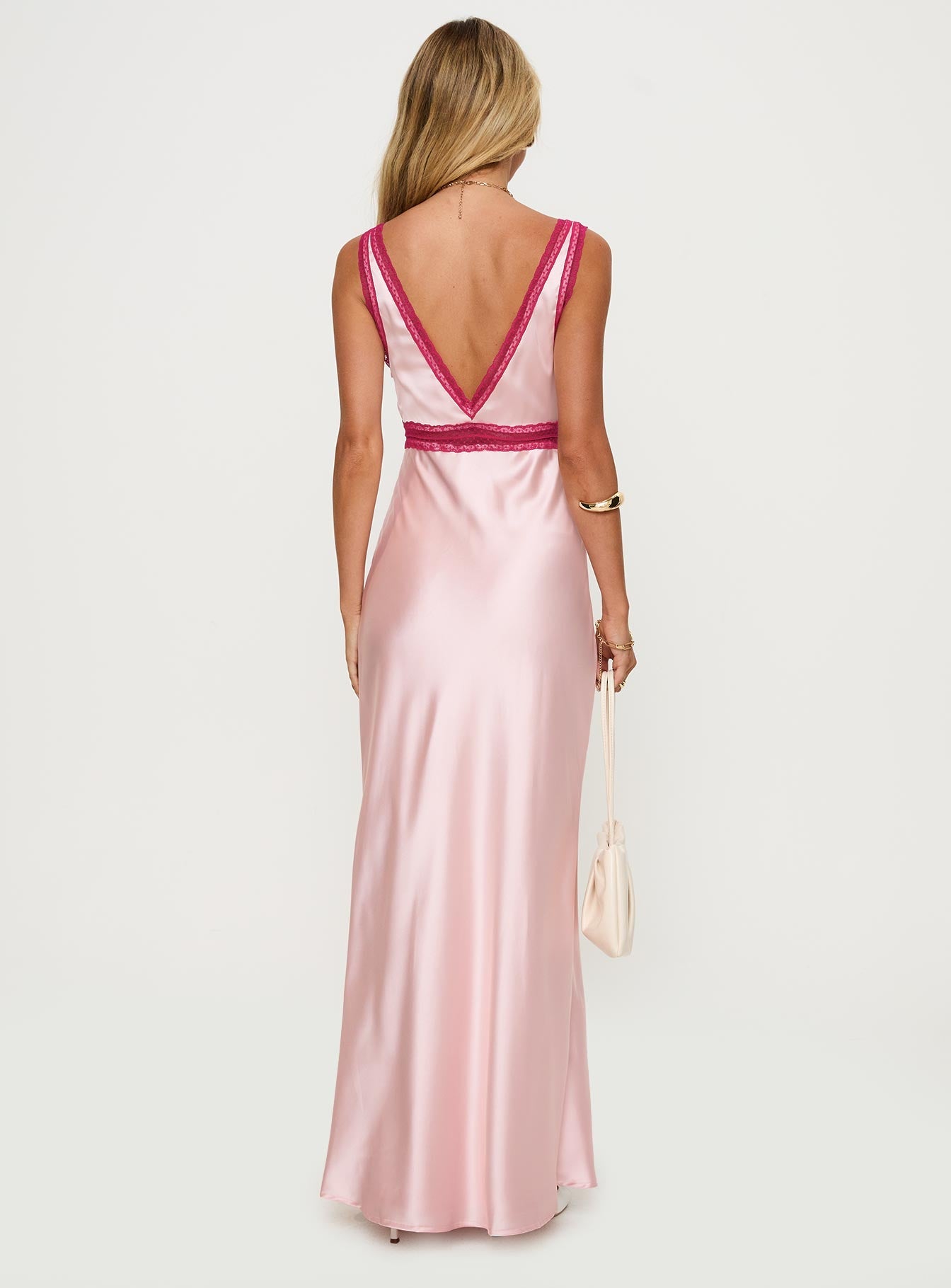 Maelene Maxi Dress Pink / Red