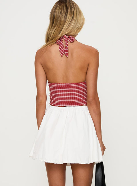 Nookie Mini Skirt White