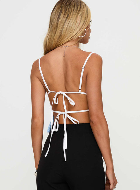 Daxon Top Blue / White