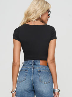 Bodysuit Cap sleeves, square neckline, high cut leg, cheeky style bottom, press clip fastening at base Good stretch, fully lined  Princess Polly Lower Impact 