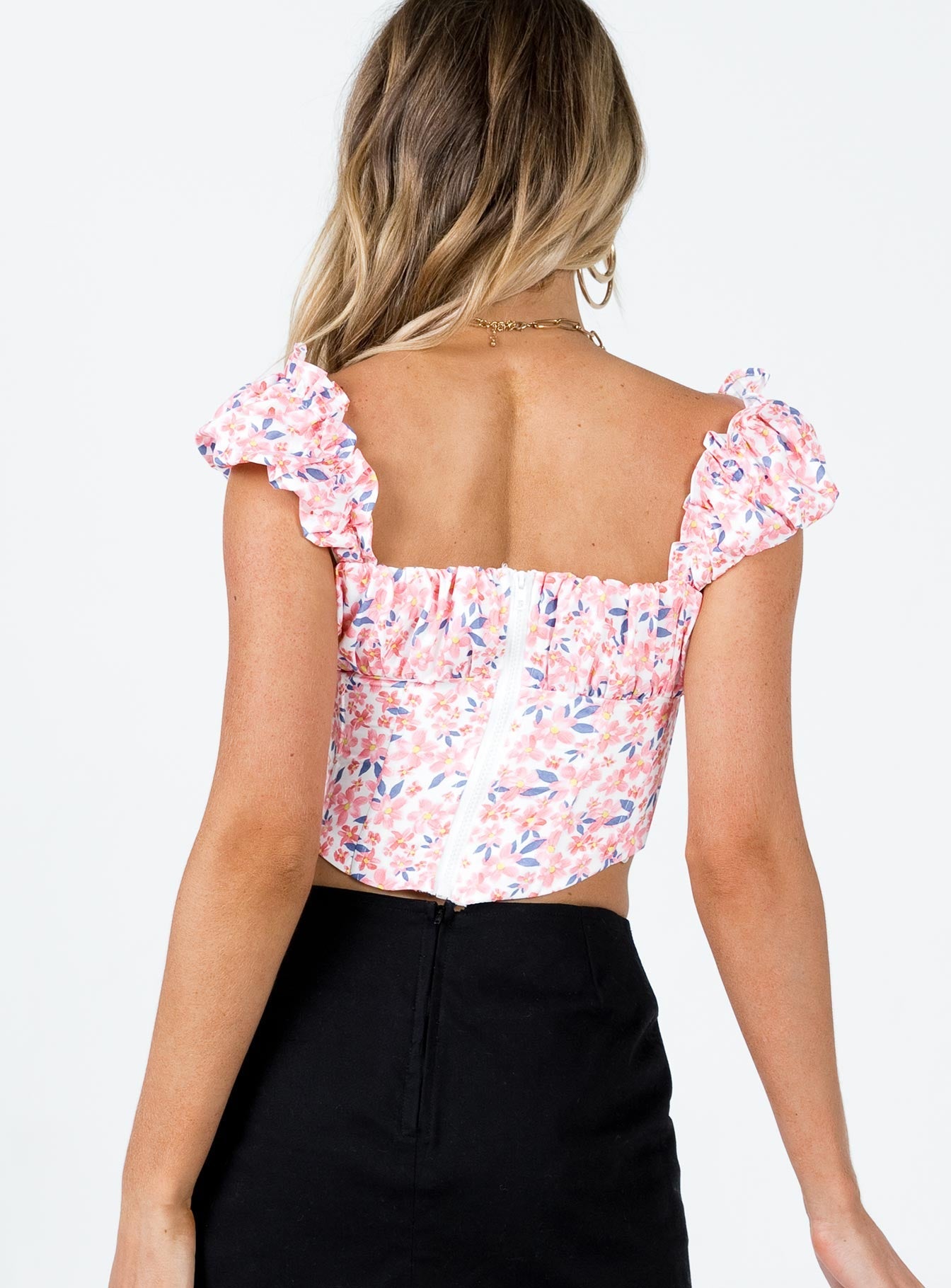 product Princess Polly Short Sleeves Square Neck  Harry Top Floral