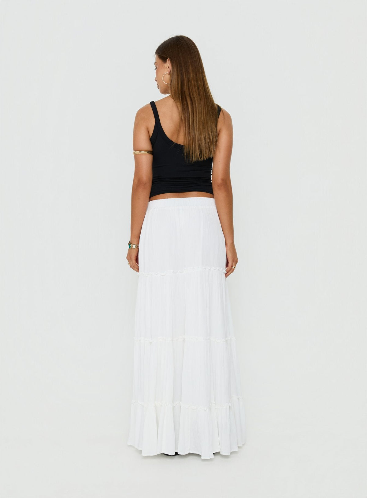 Miriah Maxi Skirt White