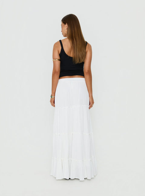 Miriah Maxi Skirt White