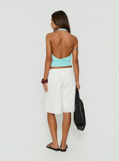 Avirea Relaxed Longline Shorts White