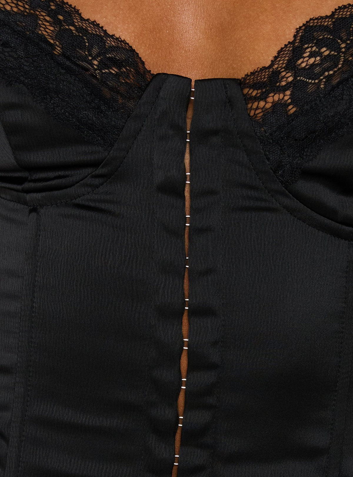 Florance Lace Corset Top Black