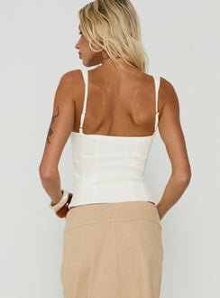 Floreva Corset Top White