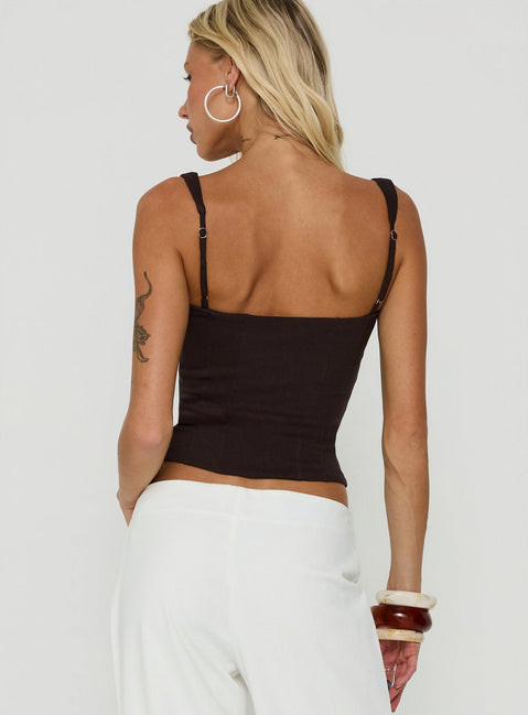 Floreva Corset Top Chocolate