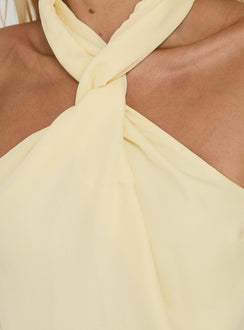 Adalynne Twist Front Top Yellow