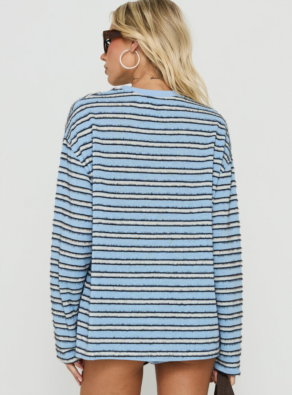 Meradith Long Sleeve Top Blue Stripe