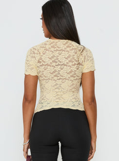 Giallo Lace Top Butter
