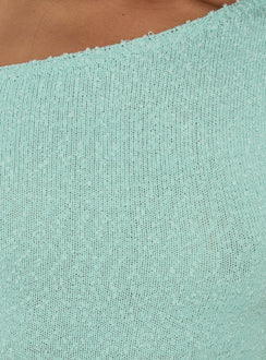 Coreina One Shoulder Mini Dress Aqua