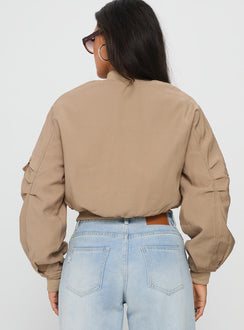 Treyson Pocket Front Jacket Beige