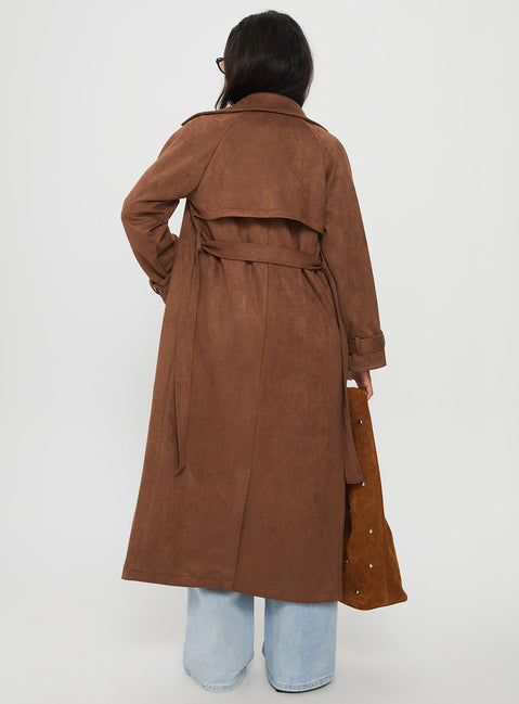 Rectify Trench Coat Brown