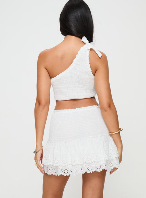For Love Mini Skirt White